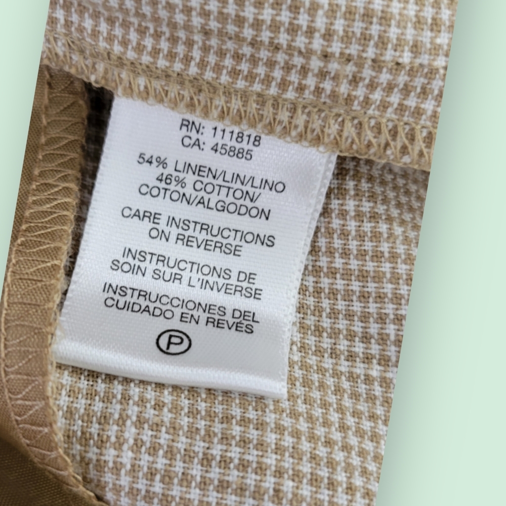 Michael Kors Cotton Linen Houndstooth Tailored Shorts Fully Lined Womens Size 8 - Picture 8 of 10